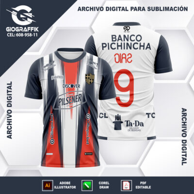 BARCELONA SC GRUNGE RED BLUE 2024