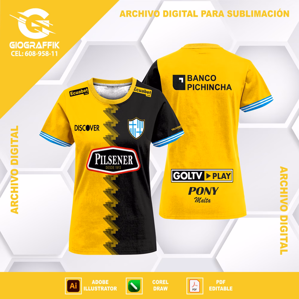 BARCELONA SC YELLOW BLACK 2024 - Imagen 2