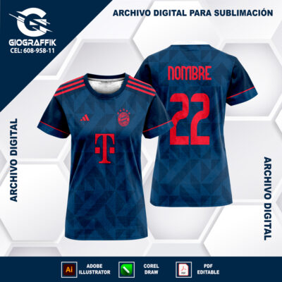 BAYER MUNICH BLUE GEOMETRIC