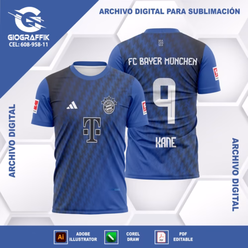 BAYER MUNICH GEOMETRIC BLUE DEGRADE