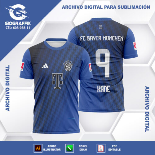 BAYER MUNICH GEOMETRIC BLUE DEGRADE