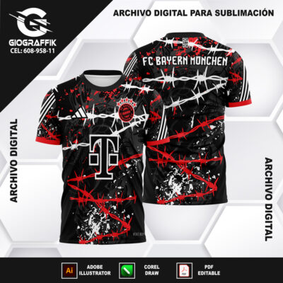 BAYER MUNICH GRUNGE PERSONALIZADO