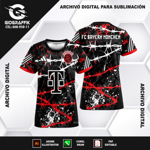 BAYER MUNICH GRUNGE PERSONALIZADO