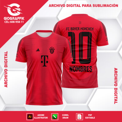 BAYER MUNICH HOME RED 2024-25