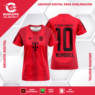BAYER MUNICH HOME RED 2024-25