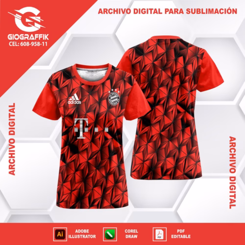 BAYER MUNICH PATTERNS RED
