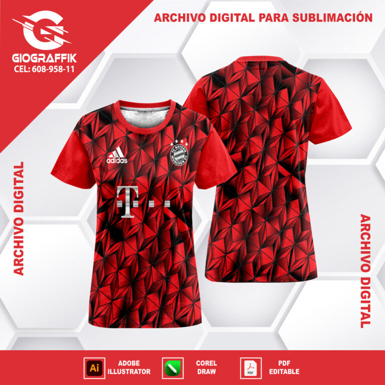 BAYER MUNICH PATTERNS RED