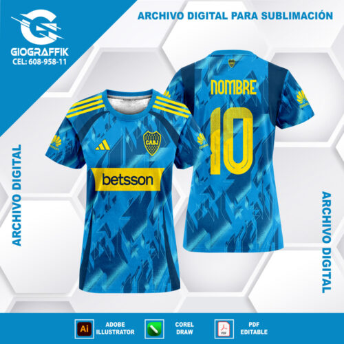 BOCA JUNIOR CELESTE GEOMETRIC FANTASY 2023
