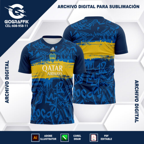 BOCA JUNIOR GRAFFITI PERSONALIZADO