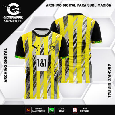 BORUSSIA DORTMUND GEOMETRIC LINEAS VERT