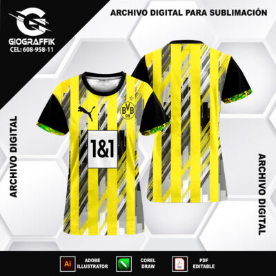 BORUSSIA DORTMUND GEOMETRIC LINEAS VERT