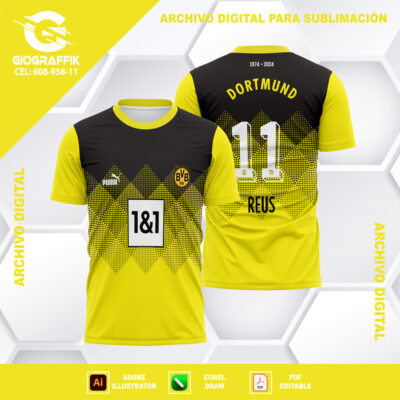 BORUSSIA DORTMUND GEOMETRIC TRIANGLE BLACK