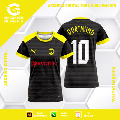 BORUSSIA DORTMUND PATTERN BLACK