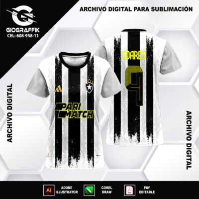 BOTAFOGO GRUNGE LINEAS 2024
