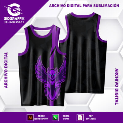 BUHO NEONS MORADO GEOMETRIC TRIANGULOS