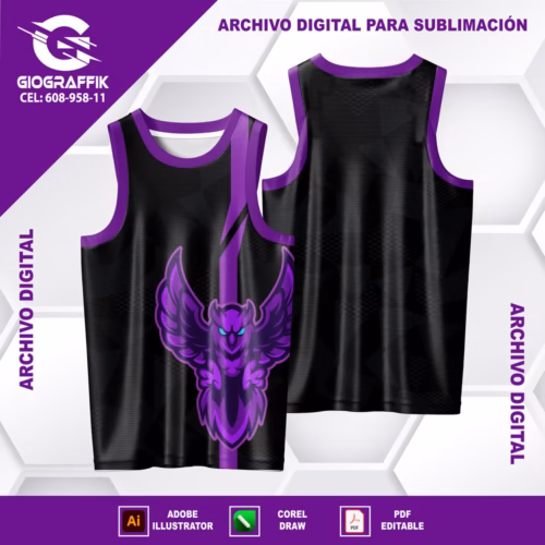 BUHO NEONS MORADO GEOMETRIC TRIANGULOS