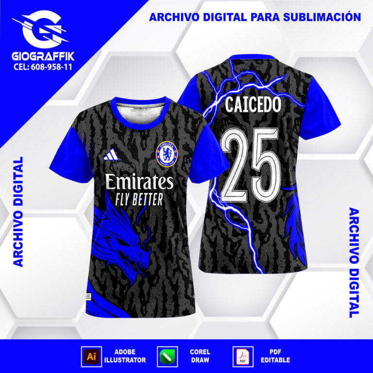CHELSEA DRAGON BLUE NEON