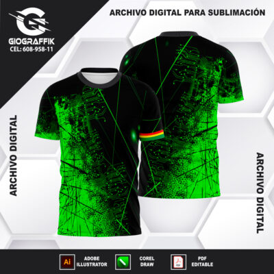 CIRCUITOS GRUNGE BLACK GREEN