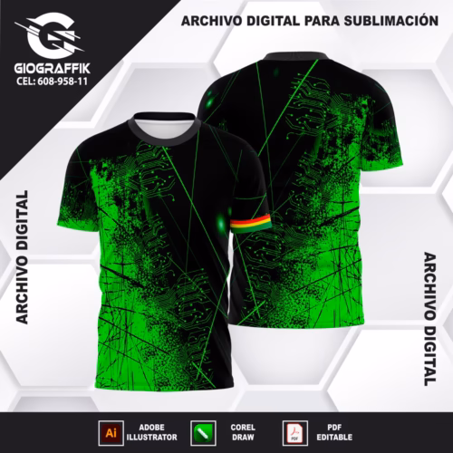 CIRCUITOS GRUNGE BLACK GREEN