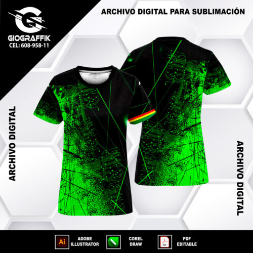 CIRCUITOS GRUNGE BLACK GREEN
