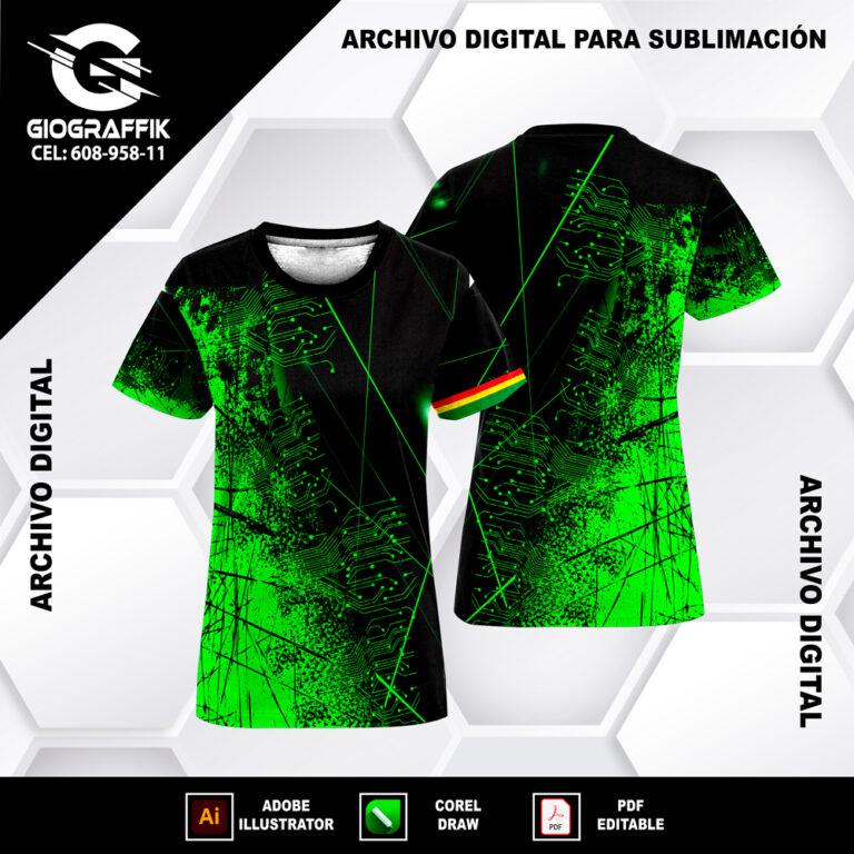 CIRCUITOS GRUNGE BLACK GREEN
