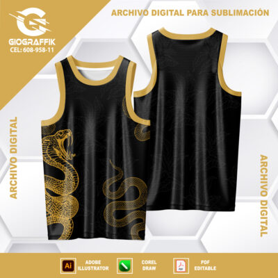 COBRA COLORS CREMA HOJAS PATTERNS BLACK
