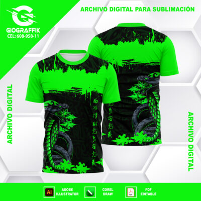 COBRA GREEN CLARO GRUNGE BLACK GRAFFITI