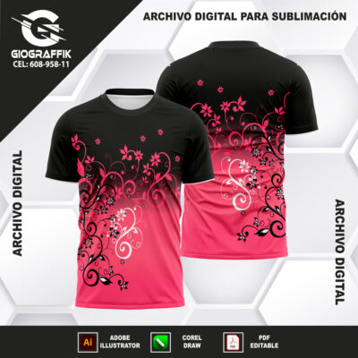 DEGRADE ROSADO FLORAL