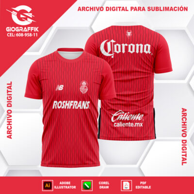 DEPORTIVO TOLUCA RED HOME 2024-25