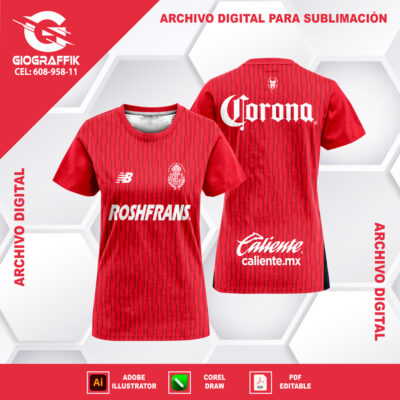 DEPORTIVO TOLUCA RED HOME 2024-25