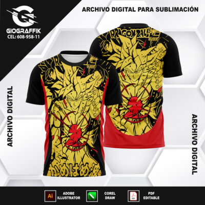 DRAGON BALL GOKU YELLO BLACK GEOMETRIC