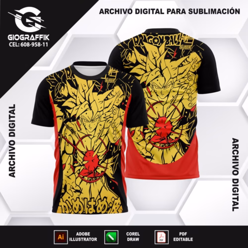 DRAGON BALL GOKU YELLO BLACK GEOMETRIC