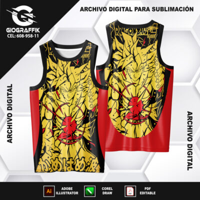 DRAGON BALL GOKU YELLO BLACK GEOMETRIC