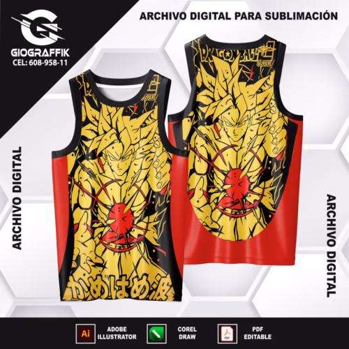 DRAGON BALL GOKU YELLO BLACK GEOMETRIC