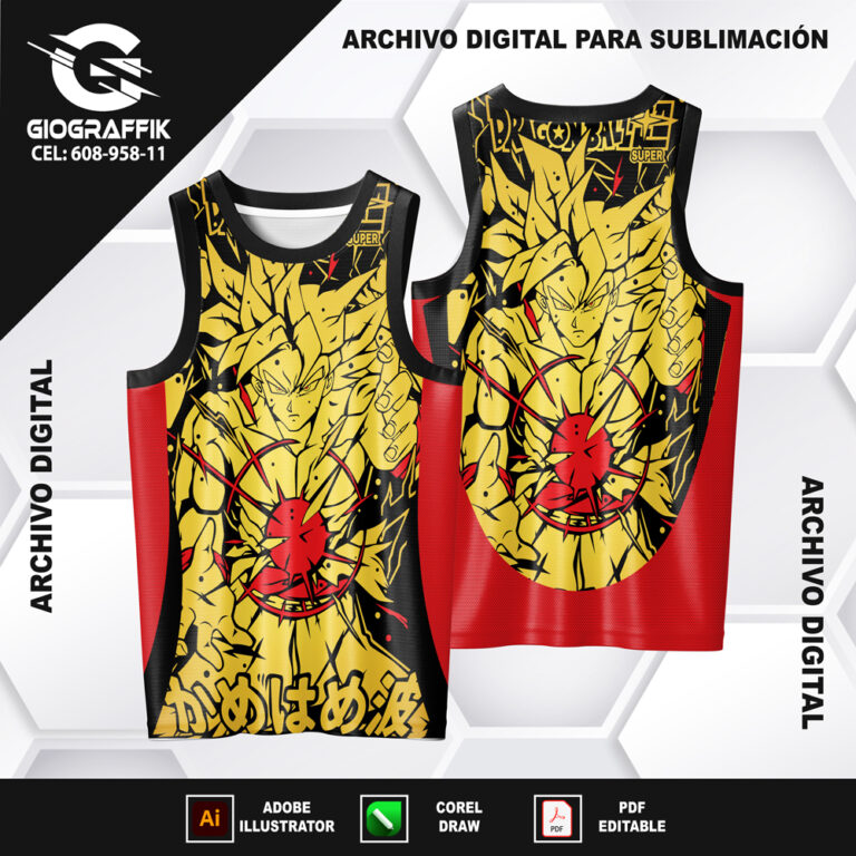 DRAGON BALL GOKU YELLO BLACK GEOMETRIC