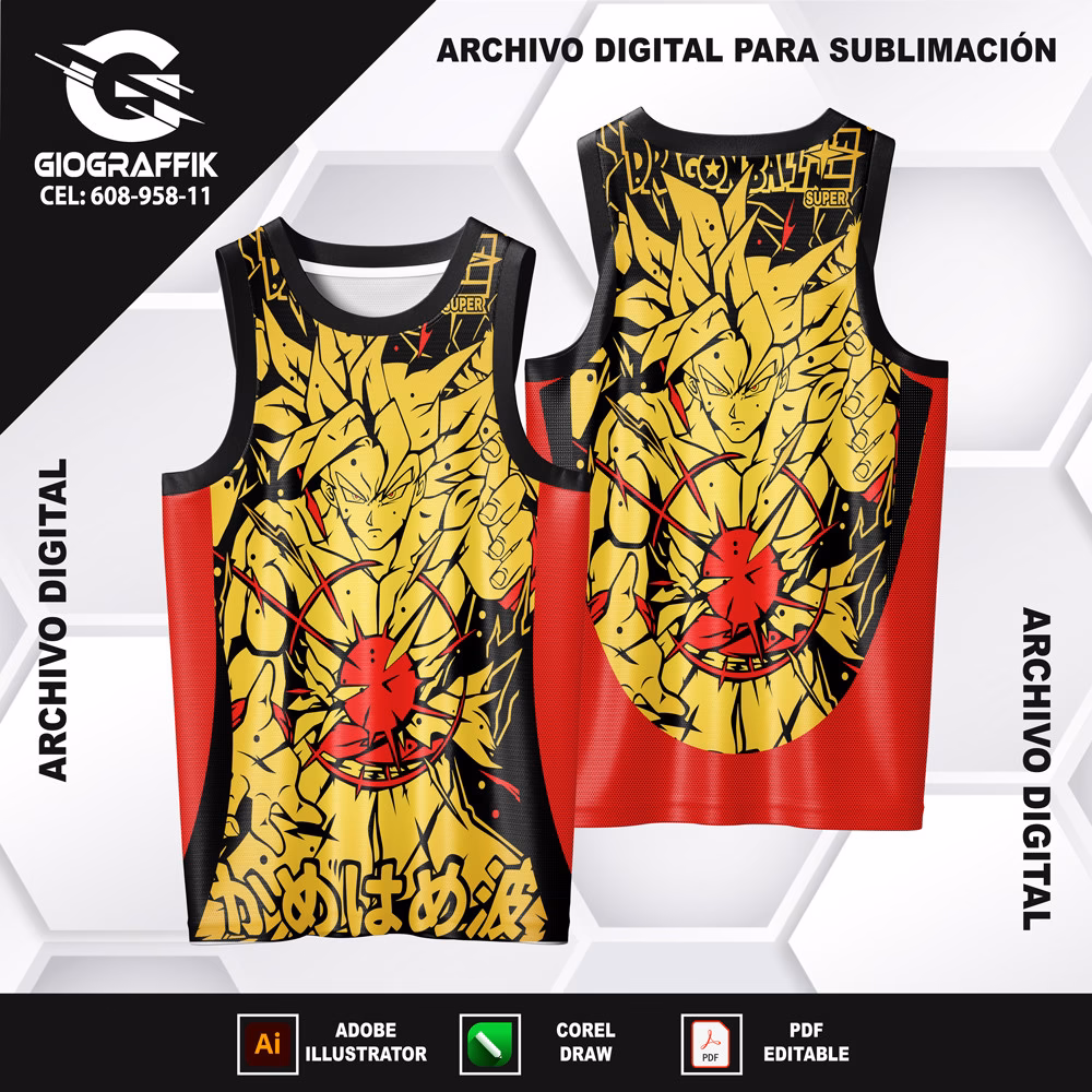 DRAGON BALL GOKU YELLO BLACK GEOMETRIC - Imagen 2