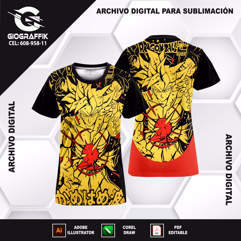 DRAGON BALL GOKU YELLO BLACK GEOMETRIC - Imagen 3