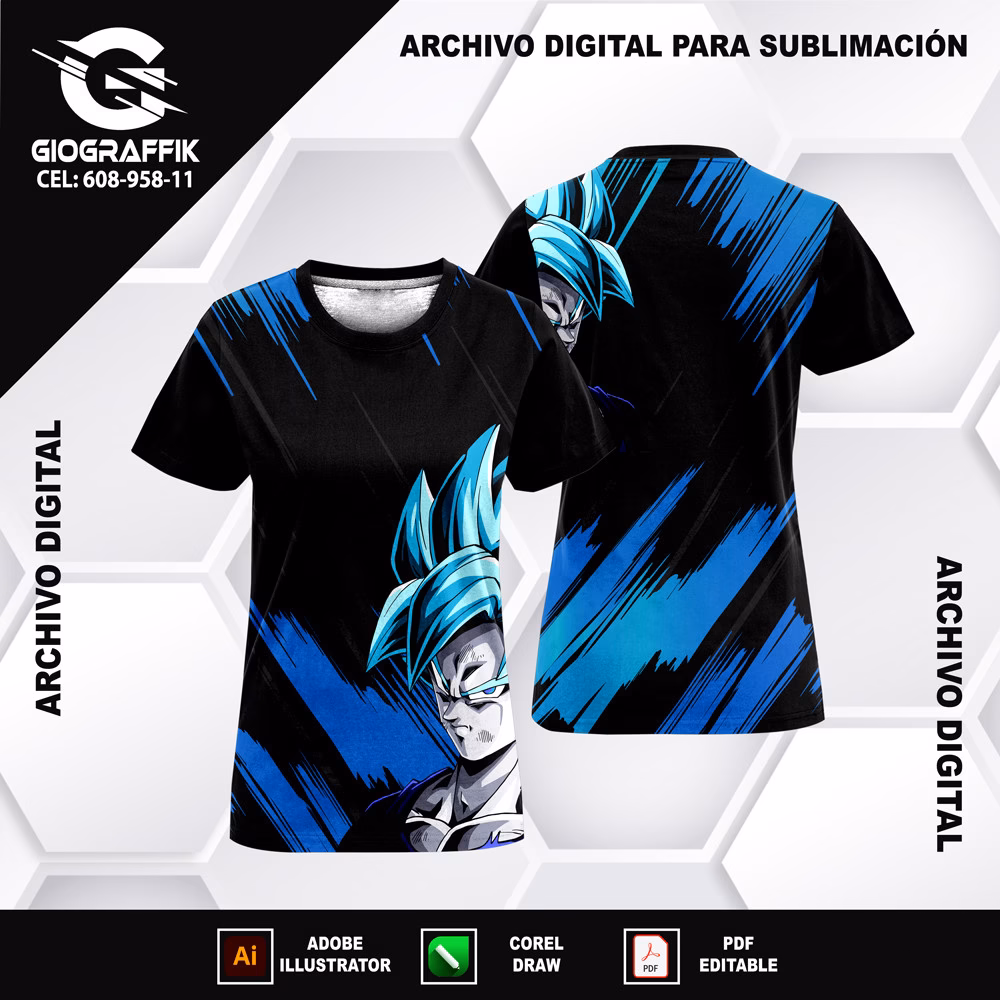 DRAGON BALL Z GOKU CIAN BLACK LINEAS CRUZADAS - Imagen 3