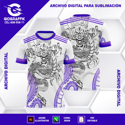 DRAGON BLACK DEGRADE MORADO BLUE
