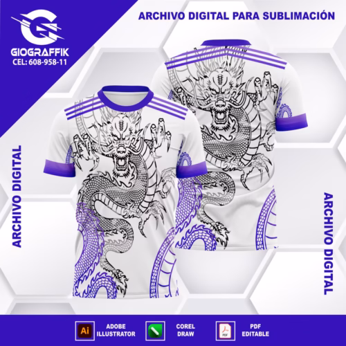 DRAGON BLACK DEGRADE MORADO BLUE