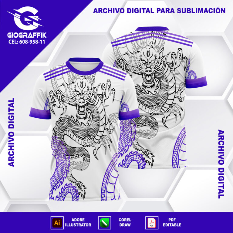 DRAGON BLACK DEGRADE MORADO BLUE