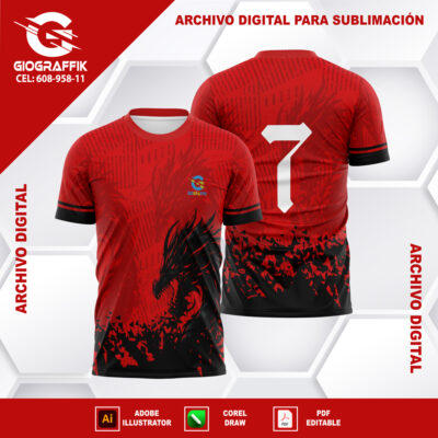 DRAGON BLACK RED TRAMA