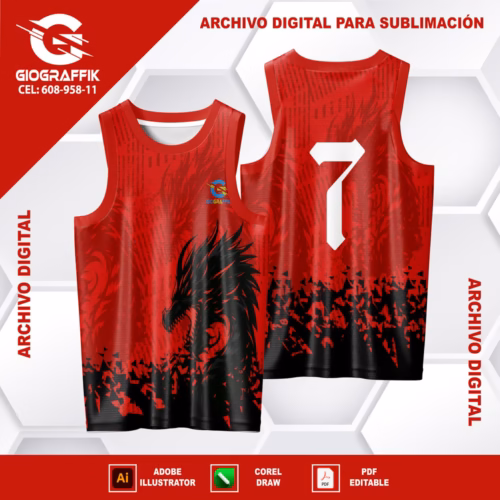 DRAGON BLACK RED TRAMA