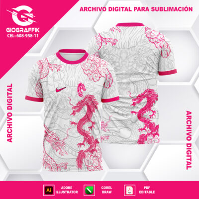 DRAGON COLORS MAGENTA NUBES PATTERNS