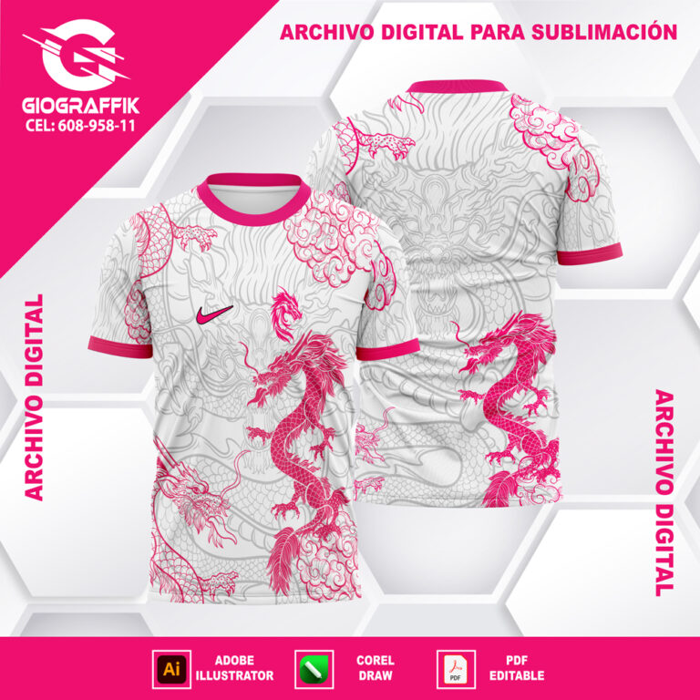 DRAGON COLORS MAGENTA NUBES PATTERNS