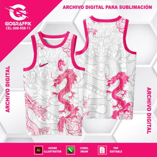 DRAGON COLORS MAGENTA NUBES PATTERNS