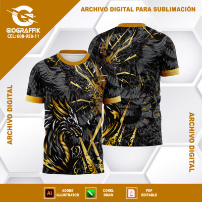 DRAGON DORADO GRIS PATTERNS BLACK GRUNGE