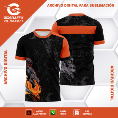 DRAGON FLAMAS ORANGE GRUNGE PLOMO CONCEPT