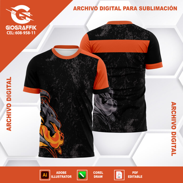 DRAGON FLAMAS ORANGE GRUNGE PLOMO CONCEPT