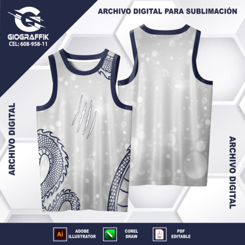 DRAGON GARRAS DEGRADE PLATEADO BURBUJAS